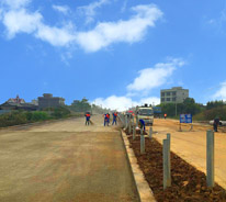 四川夾江項目瀝青攤鋪-2